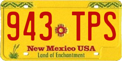 NM license plate 943TPS