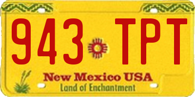 NM license plate 943TPT