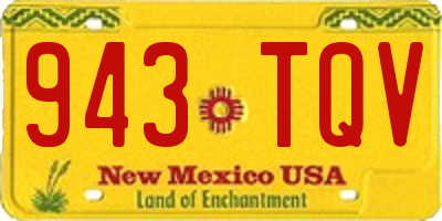 NM license plate 943TQV