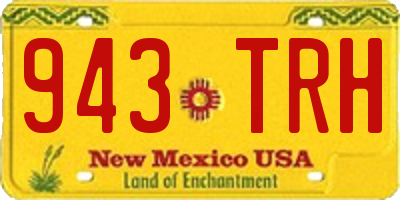 NM license plate 943TRH
