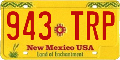 NM license plate 943TRP