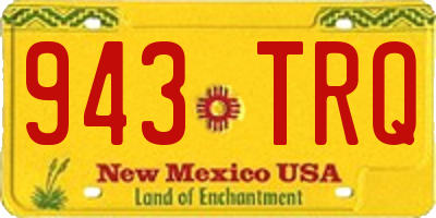NM license plate 943TRQ