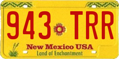 NM license plate 943TRR