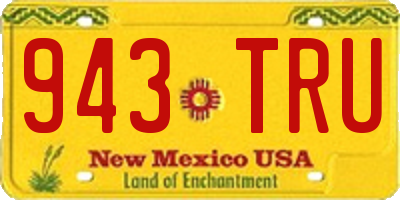 NM license plate 943TRU