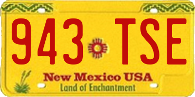 NM license plate 943TSE