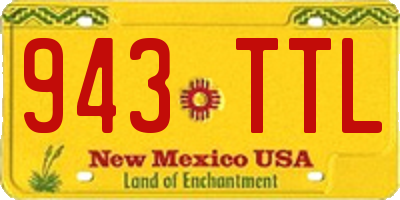 NM license plate 943TTL