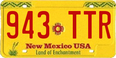 NM license plate 943TTR