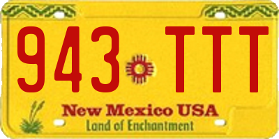 NM license plate 943TTT