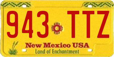 NM license plate 943TTZ