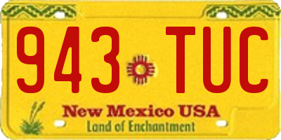 NM license plate 943TUC