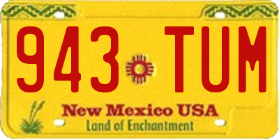 NM license plate 943TUM
