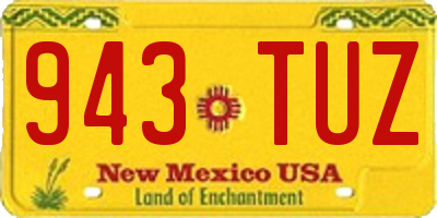 NM license plate 943TUZ