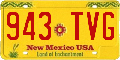 NM license plate 943TVG
