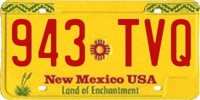 NM license plate 943TVQ