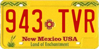 NM license plate 943TVR