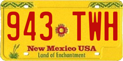 NM license plate 943TWH