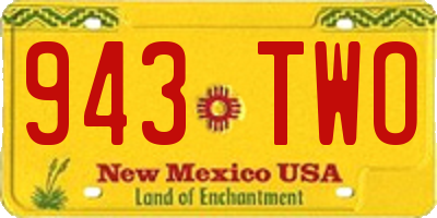 NM license plate 943TWO