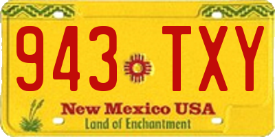 NM license plate 943TXY