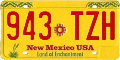NM license plate 943TZH