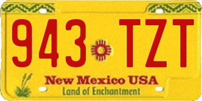 NM license plate 943TZT