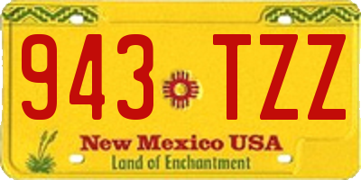 NM license plate 943TZZ