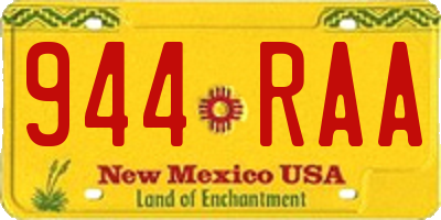 NM license plate 944RAA