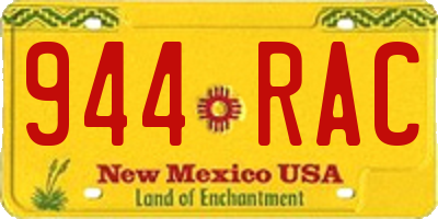 NM license plate 944RAC