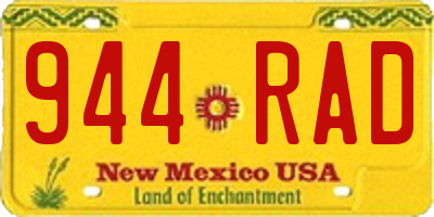 NM license plate 944RAD