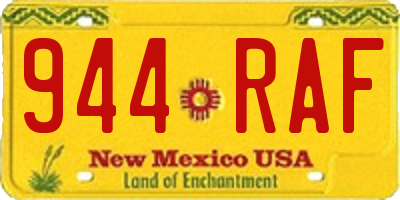 NM license plate 944RAF