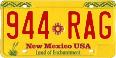 NM license plate 944RAG