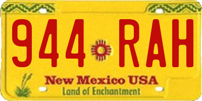 NM license plate 944RAH