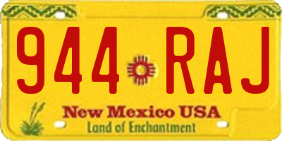 NM license plate 944RAJ