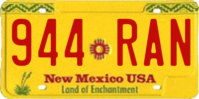 NM license plate 944RAN