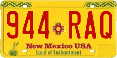 NM license plate 944RAQ