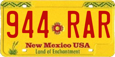 NM license plate 944RAR