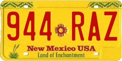 NM license plate 944RAZ