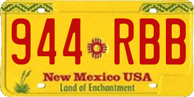 NM license plate 944RBB