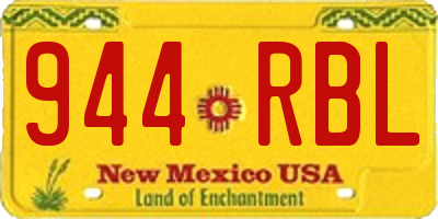 NM license plate 944RBL