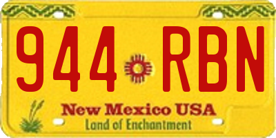 NM license plate 944RBN