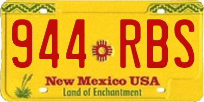 NM license plate 944RBS
