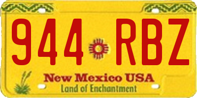 NM license plate 944RBZ