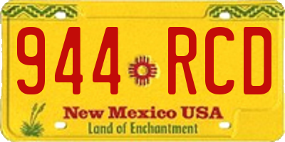 NM license plate 944RCD
