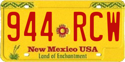 NM license plate 944RCW