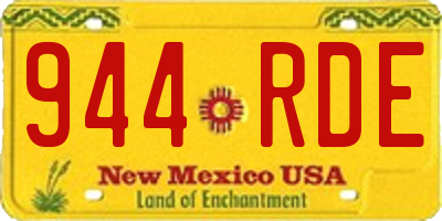NM license plate 944RDE