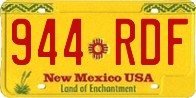NM license plate 944RDF