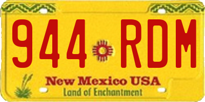 NM license plate 944RDM