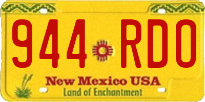 NM license plate 944RDO