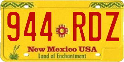NM license plate 944RDZ