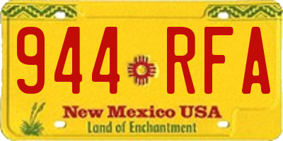 NM license plate 944RFA