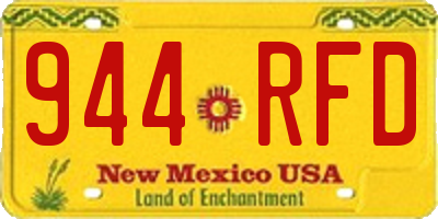 NM license plate 944RFD